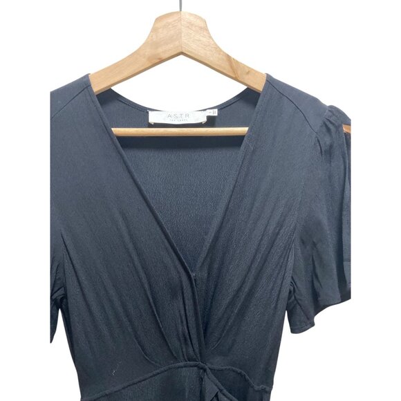 Astr The Label Adeline Wrap Dress Black Size S - Picture 10 of 15
